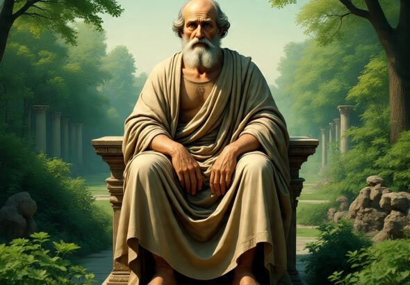 Ilustrasi kritik filsafat antroposentris terhadap korupsi pejabat dan oligarki politik di Indonesia