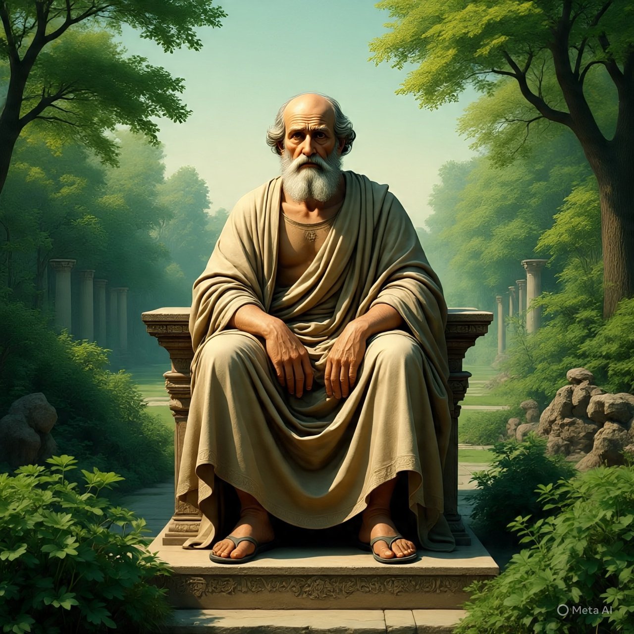 Ilustrasi kritik filsafat antroposentris terhadap korupsi pejabat dan oligarki politik di Indonesia