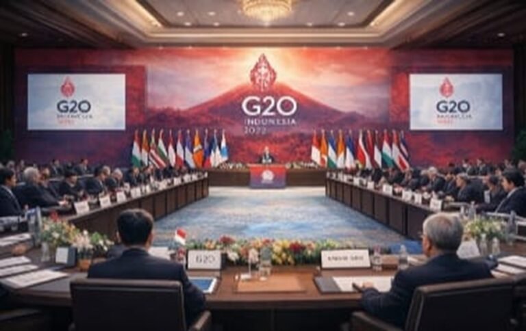 Ilustrasi forum G20 Indonesia 2022. Dokumen “G20 Bali Leaders’ Declaration” menjadi salah satu rujukan dalam pembacaan posisi Indonesia pada periode 2022–Januari 2026. ( Mataconews )