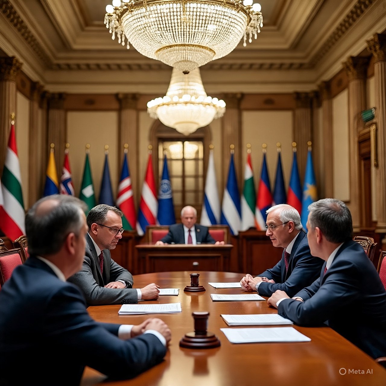 Ilustrasi Suasana sesi Board of Peace pada forum internasional di Davos, Swiss