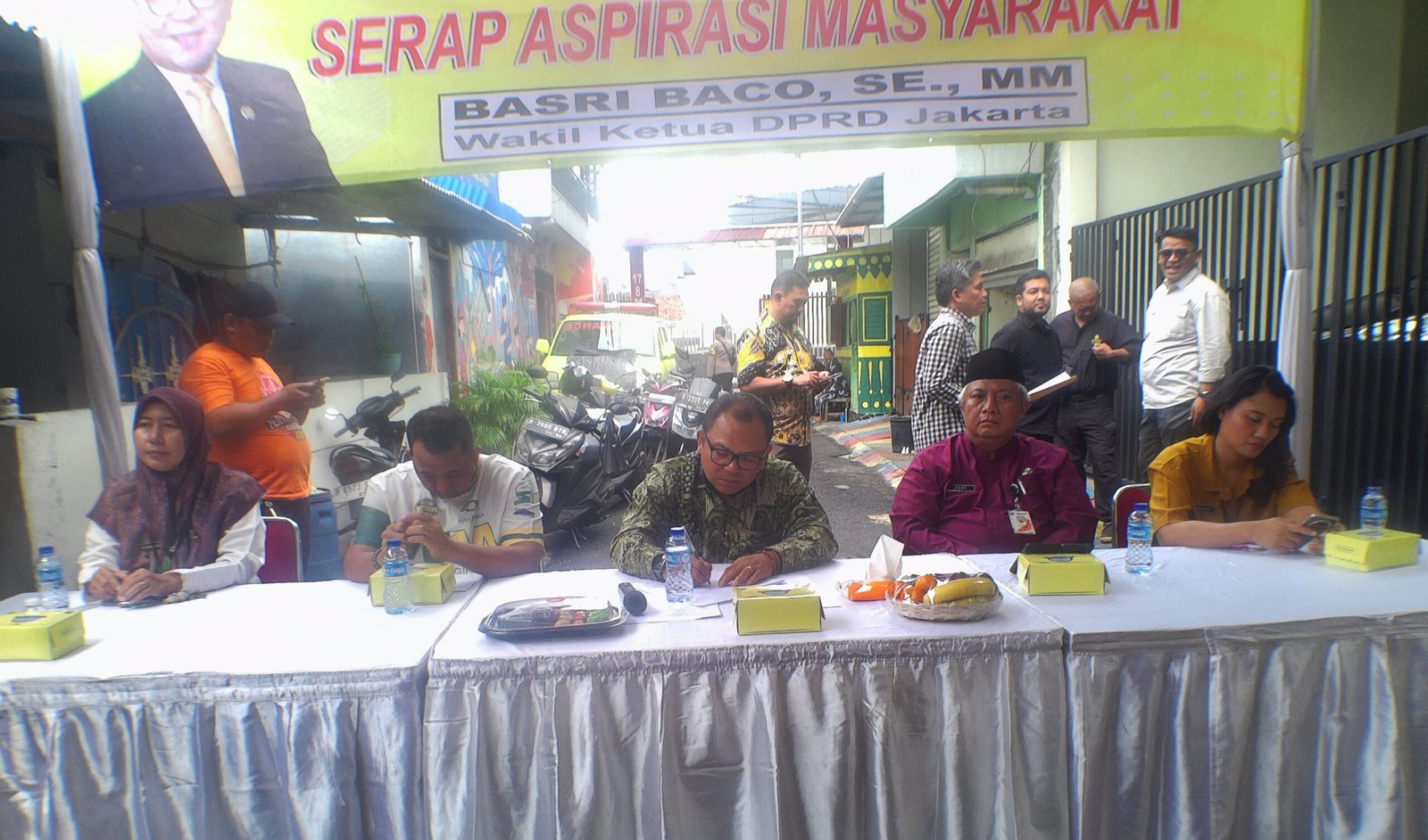 Suasana reses, anggota DPRD Basri Baco, di Kemayoran