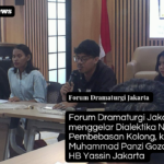 Forum Dramaturgi Jakarta, menggelar Dialektika Naskah Pembebasan Kolong, karya Muhammad Panzi Gozali