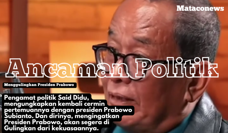 Pengamat politik, Said Didu, mengungkapkan keruntuhan kekuasaan presiden Prabowo Subianto