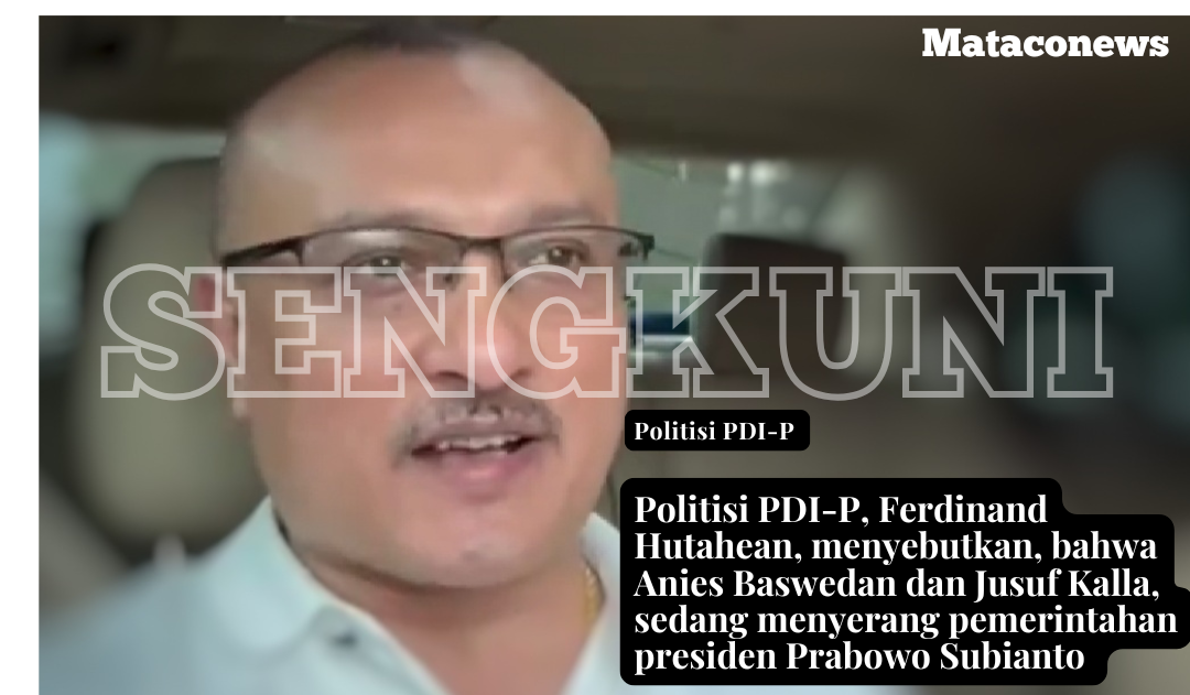 Politisi PDI-P, Ferdinand, sebut Anies dan JK, sedang menyerang presiden Prabowo Subianto