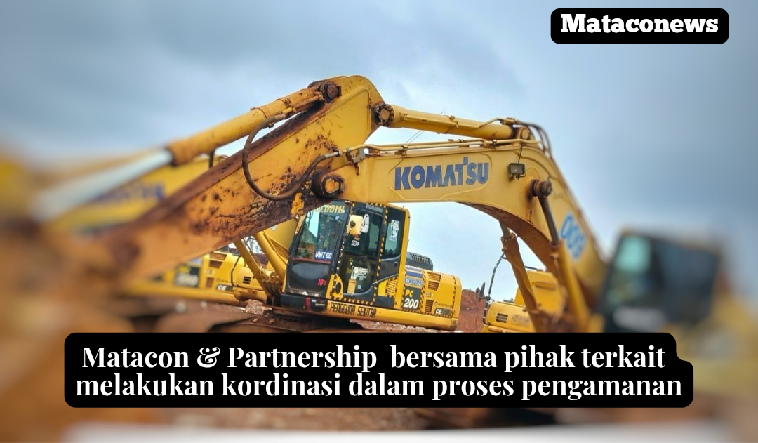 Unit alat berat milik JACCS MPM yang berhasil diamankan oleh tim Matacon & Partners di site PT Adhi Kartiko Pratama (AKP), Konawe Utara, Sulawesi Tenggara, Jumat (27/3/2026).