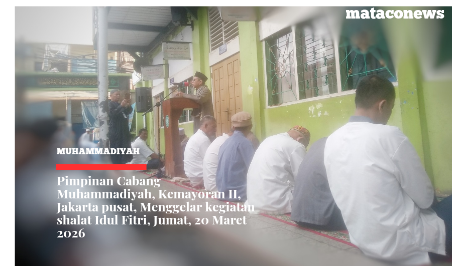 Pimpinan Cabang Muhammadiyah, Kemayoran II Jakarta pusat, menggelar kegiatan shalat Idul Fitri