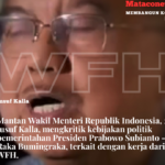 Mantan wakil presiden, Jusuf Kalla, krtik kebijakan politik pemerintah terkait dengan WFH