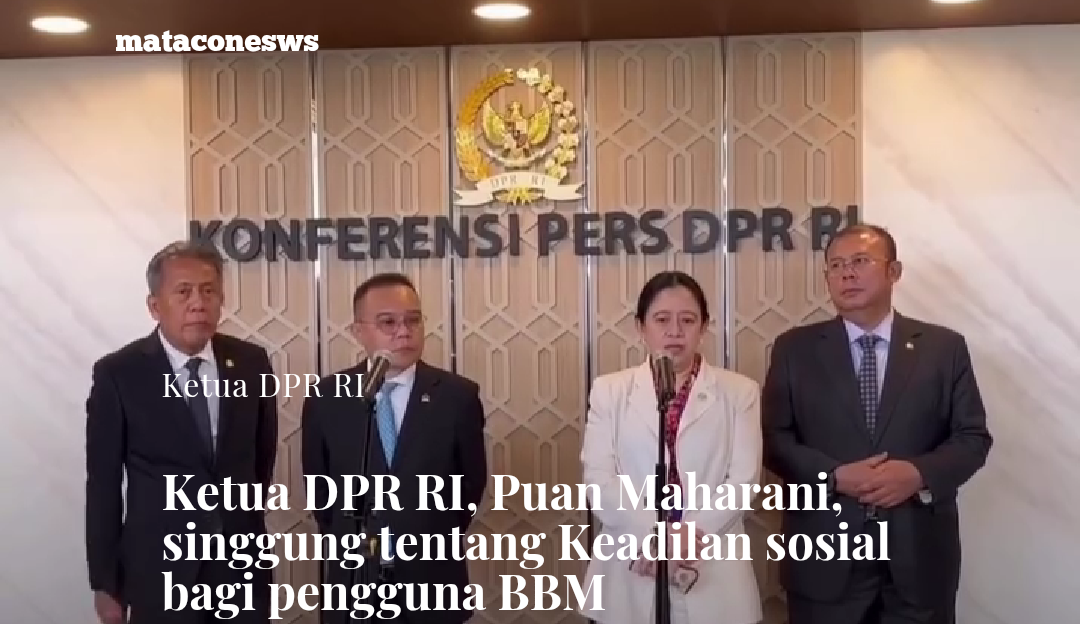 Ketua DPR RI, Puan Maharani, melakukan konferensi pers di gedung kura kura, DPR RI