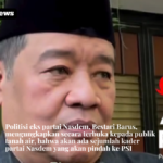 Eks politisi Nasdem, mengungkapkan, bahwa ada sejumlah kader partai Nasdem akan pindah ke PSI