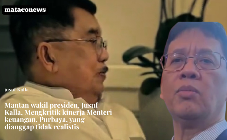 Mantan wakil presiden, Jusuf Kalla, kritik kebijakan politik Menteri Purbaya