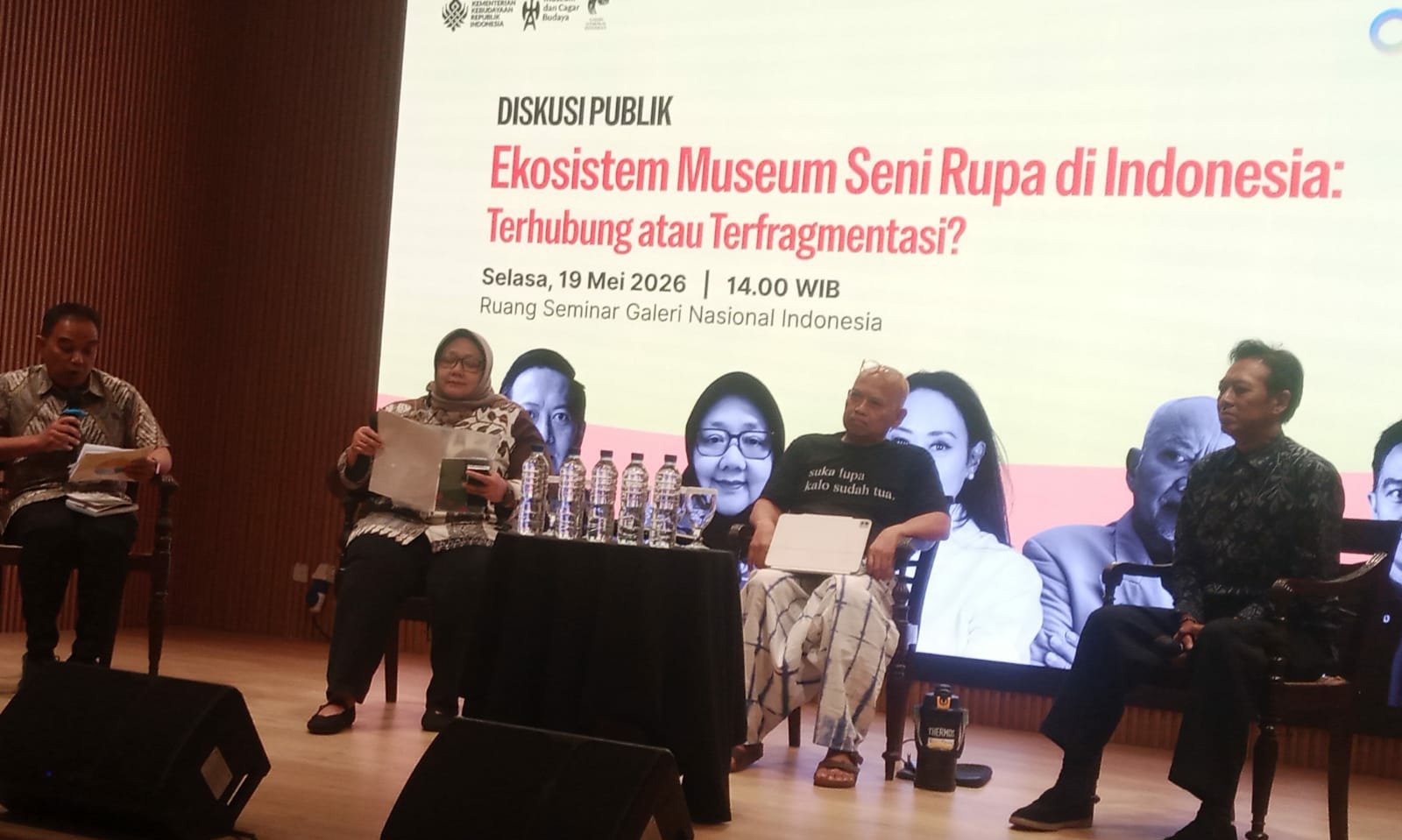 Para narasumber Diskusi Publik "Ekosistem Museum Seni Rupa Indonesia" di Gallery Nasional