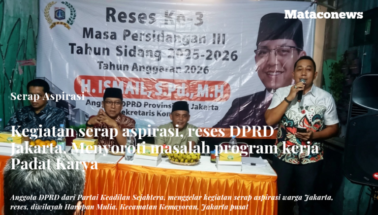 Kegiatan serap aspirasi warga Jakarta di wilayah RW 01, Harapan Mulia, Kemayoran, Jakarta pusat