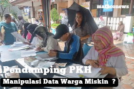 Pendataan penerima bantuan sosial di Kelurahan Harapan Mulia