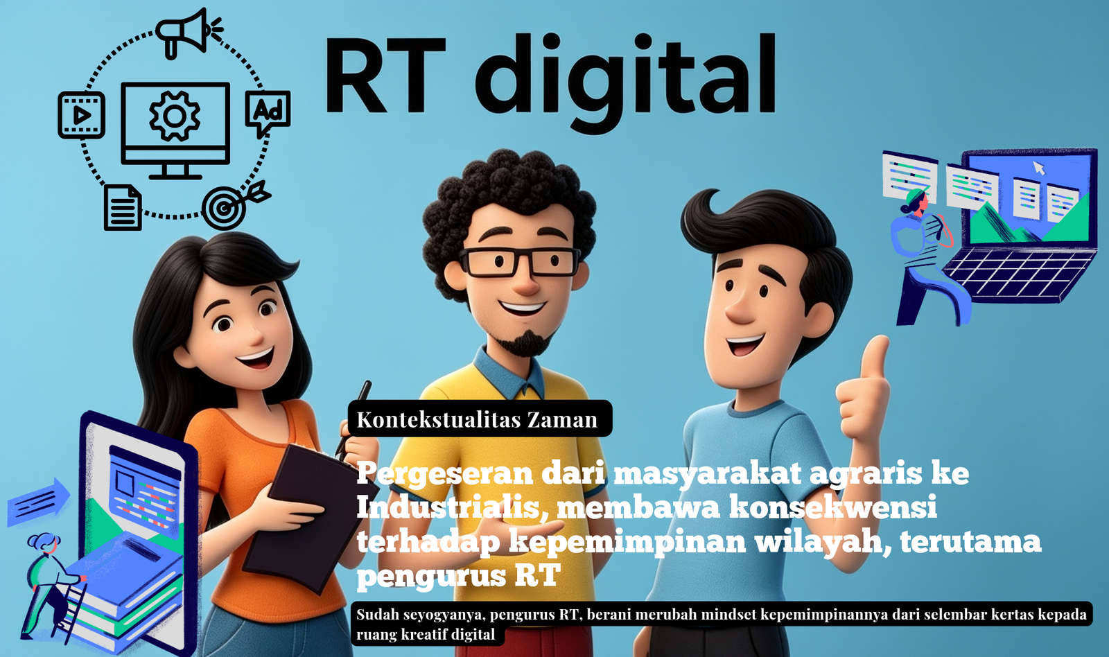 Pengurus RT menuju era digital. Foto: Ilustrasi (mataconews)