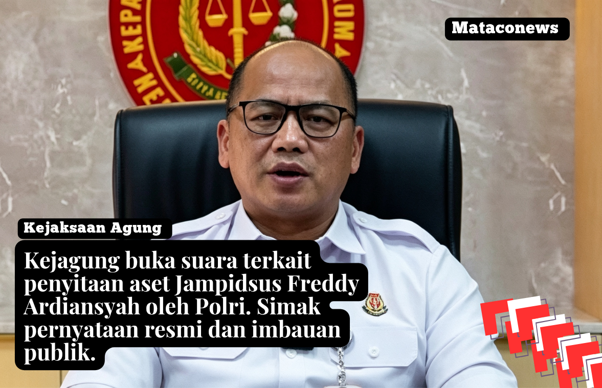 Kejaksaan agung, memberikan keterangan pasca penggeledahan yang dilakukan penyidik polri