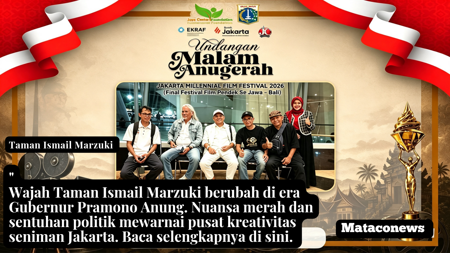 Jurnalis, seniman, akademisi, dan lainnya menghadiri malam' anugerah festival film