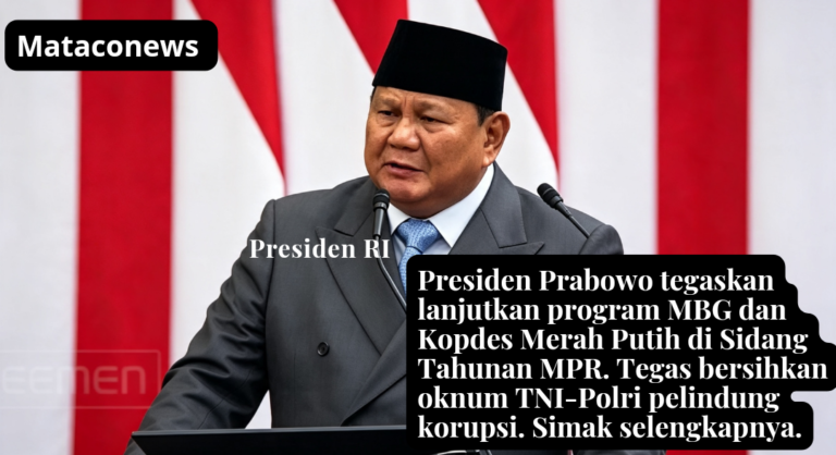Presiden Prabowo Subianto di sidang tahunan MPR RI